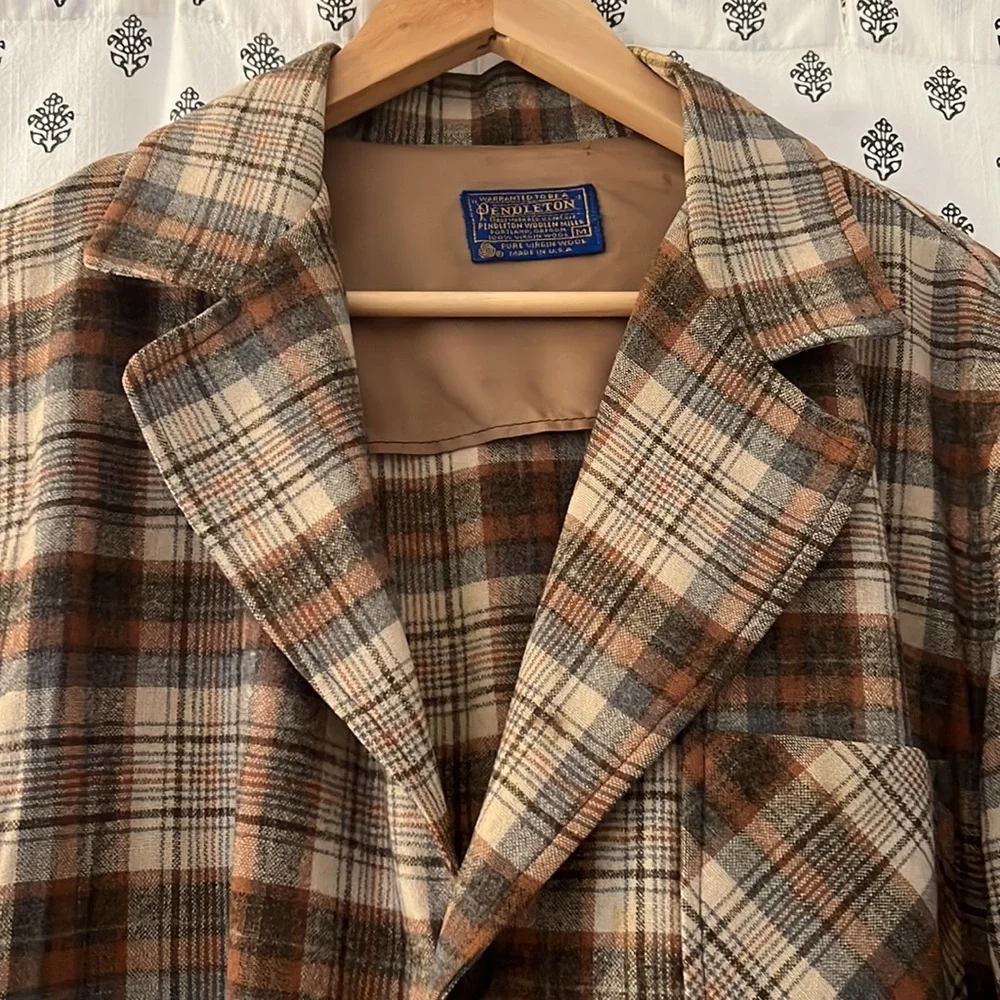 VTG Pendleton Plaid Wool Blazer/Sportcoat Size Medium - Picture 2 of 13